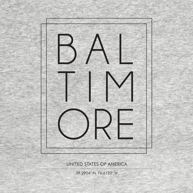 Baltimore city minimal typography by StudioGrafiikka